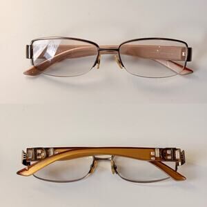 Christian Dior RARE Gold Baguette Jeweled CD3706 NLY 135 Eyeglasses Bella Hadid